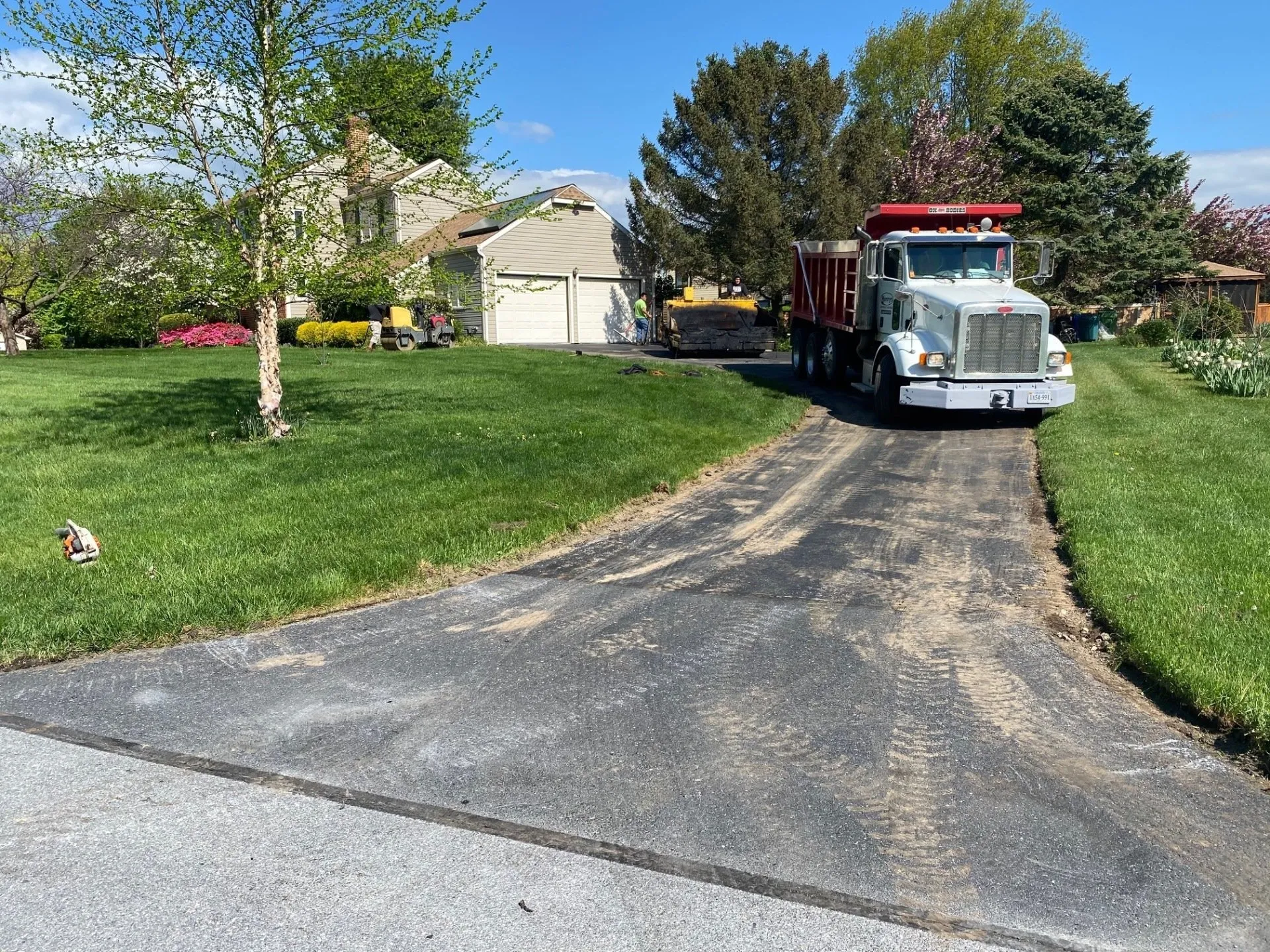 Hot Mix Paving residential driveway in Lancaster, PA